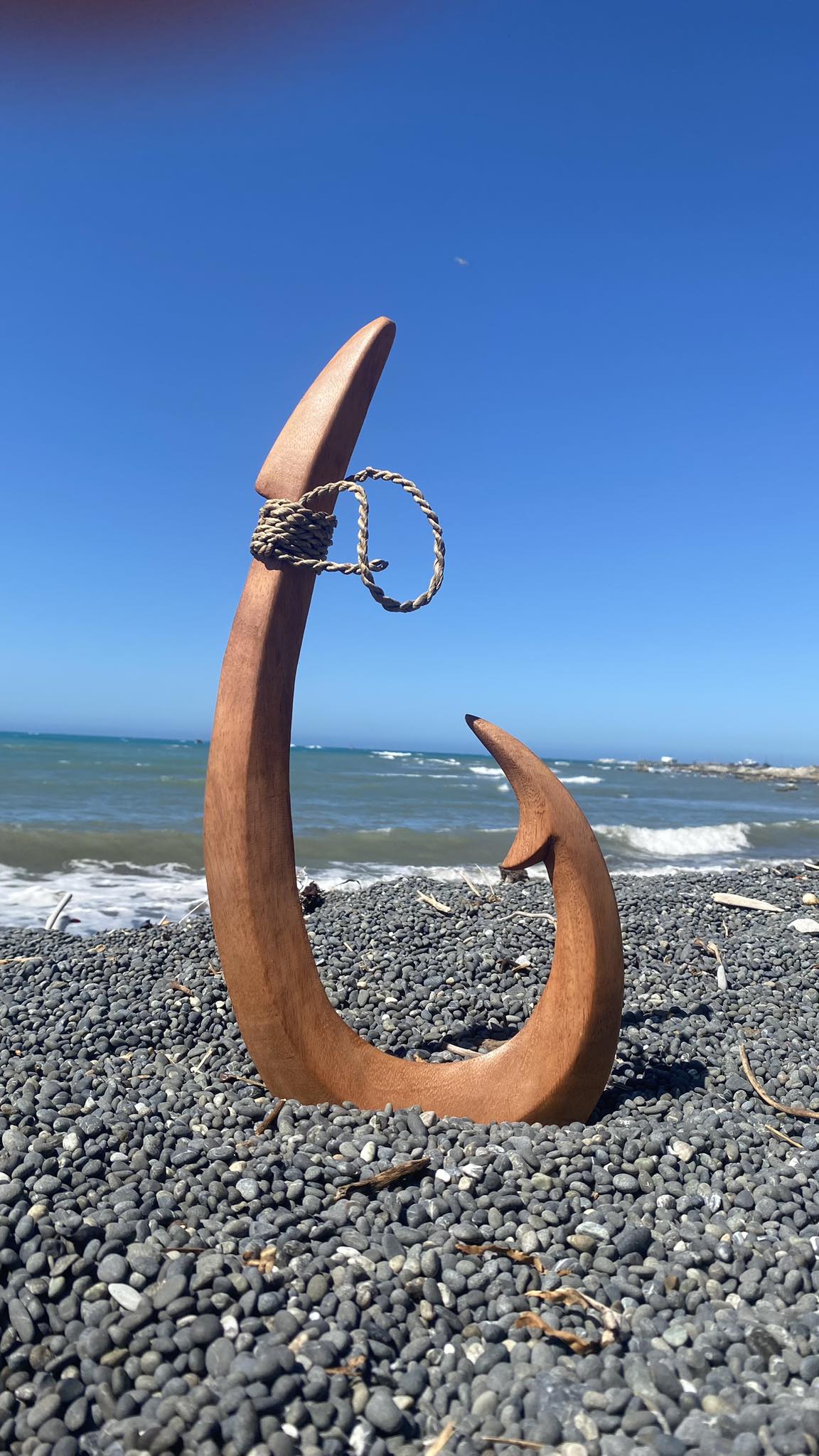 Wooden Fish Hook Wall Hanging Medium