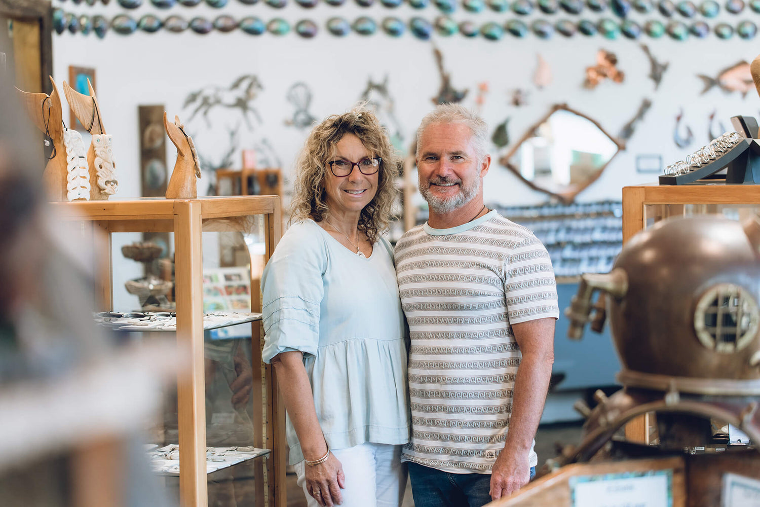 Brian and Lisa O'Connor from Pacific Jewels - Southern Paua in Kaikoura, NZ