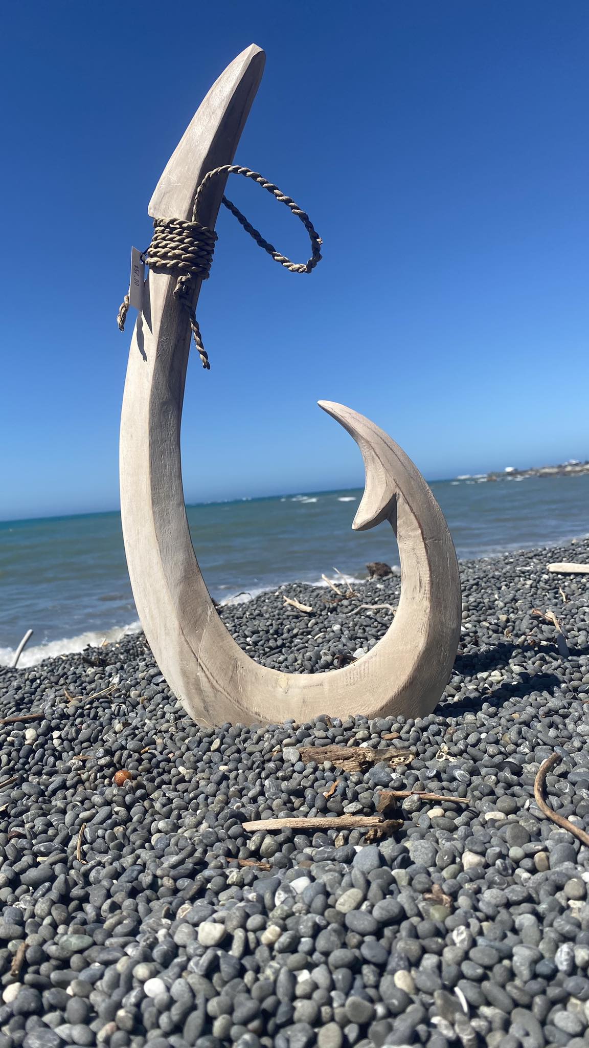 Wooden Fishhook- Large Wall Art