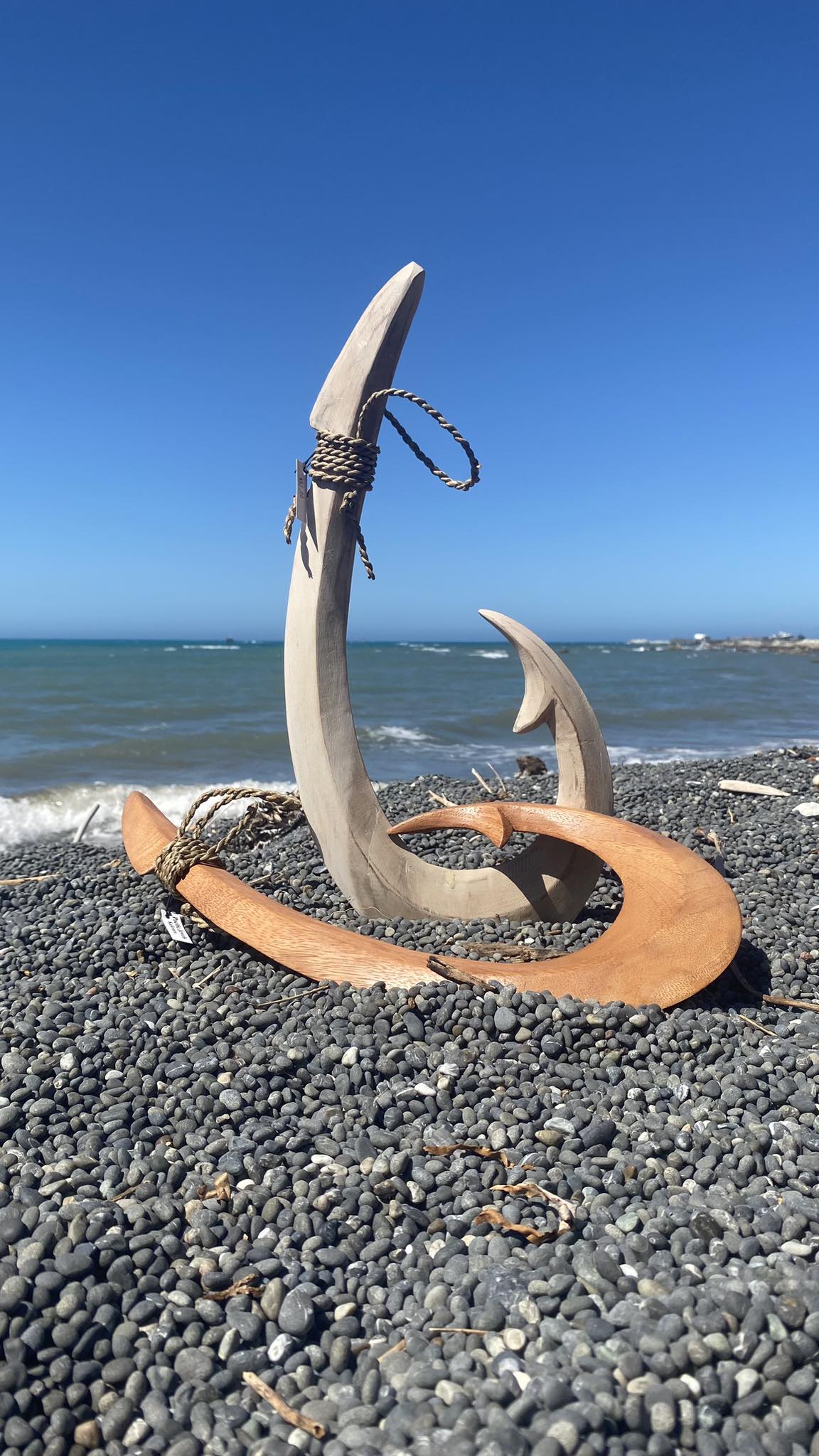 Wooden Fishhook- Large Wall Art