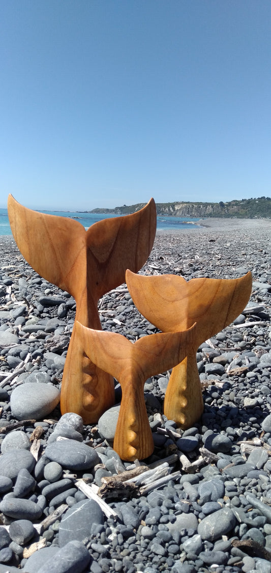 Whale Tail Wooden Small from Pacific Jewel - Southern Paua New Zealand