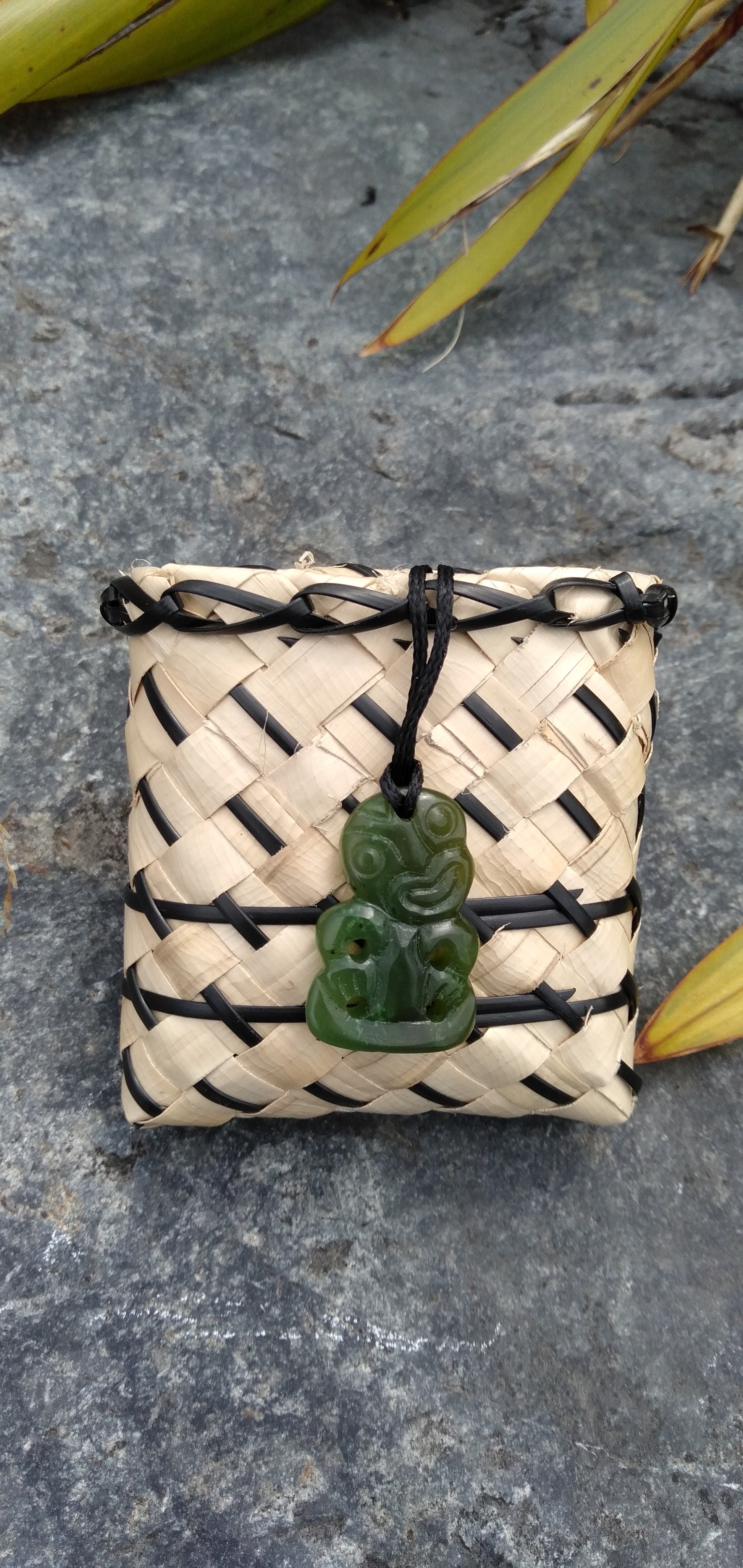 Greenstone Tiki Pendant 25mm from Pacific Jewel - Southern Paua New Zealand