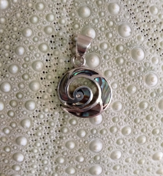 Paua Open Spiral Pendant from Pacific Jewel - Southern Paua New Zealand