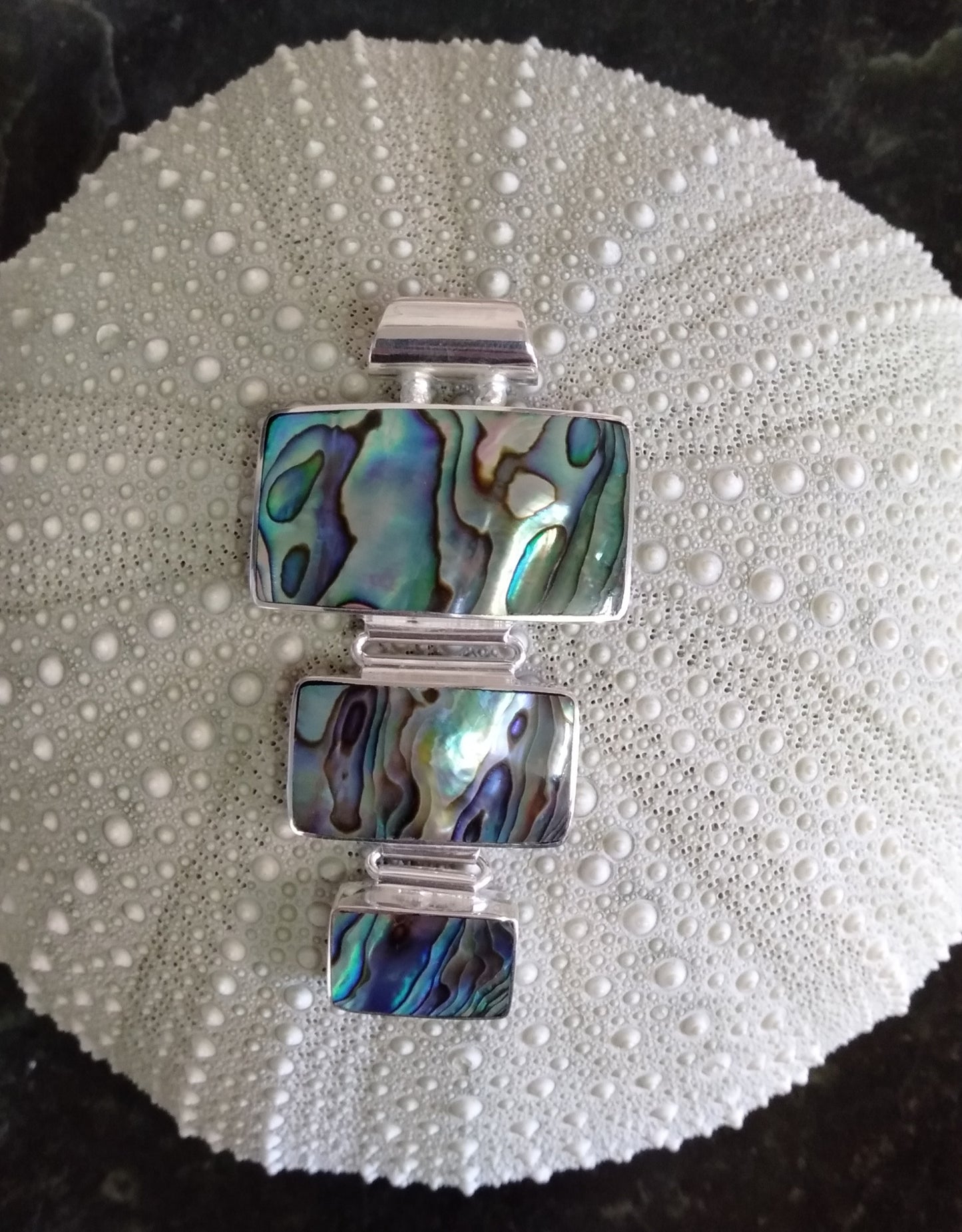 3 Piece Rectangle Paua Pendant from Pacific Jewel - Southern Paua New Zealand