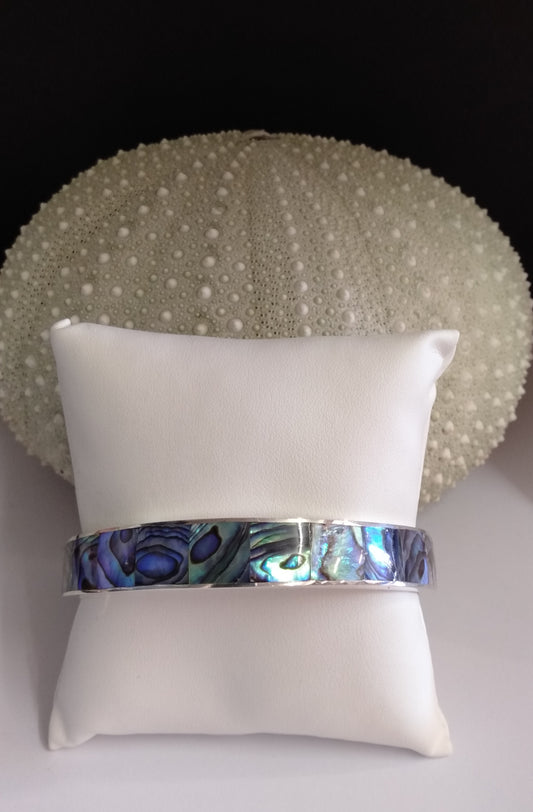 925 Sterling Silver Paua Shell Bangle from Pacific Jewel - Southern Paua New Zealand