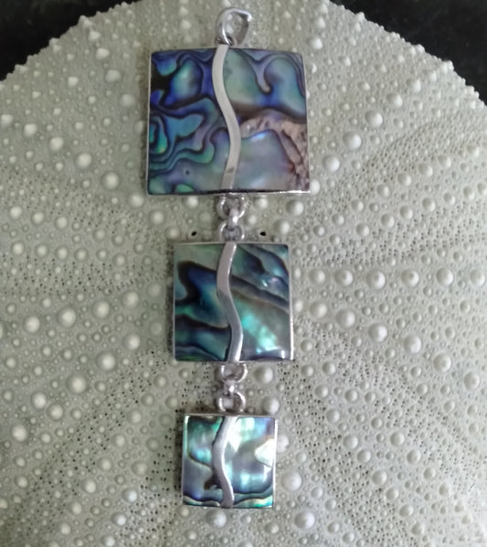 3 Piece Paua Pendant from Pacific Jewel - Southern Paua New Zealand