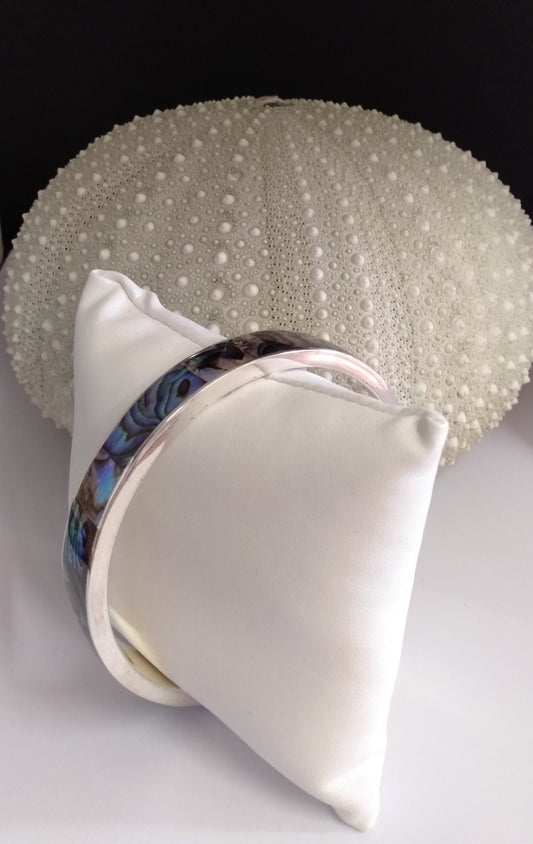 925 Sterling Silver Paua Shell Bangle from Pacific Jewel - Southern Paua New Zealand