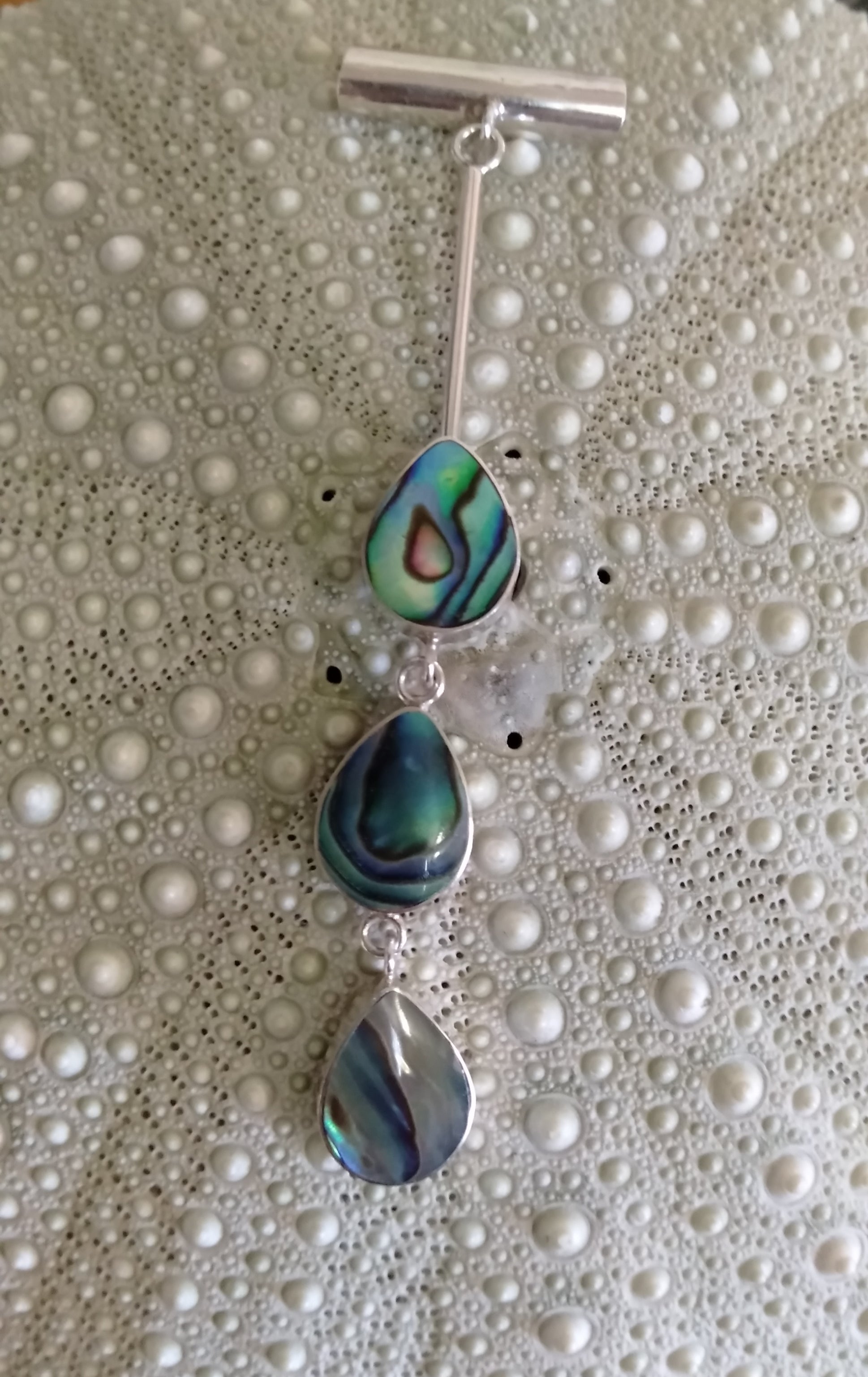 3 Piece Tear Drop Paua Pendant from Pacific Jewel - Southern Paua New Zealand